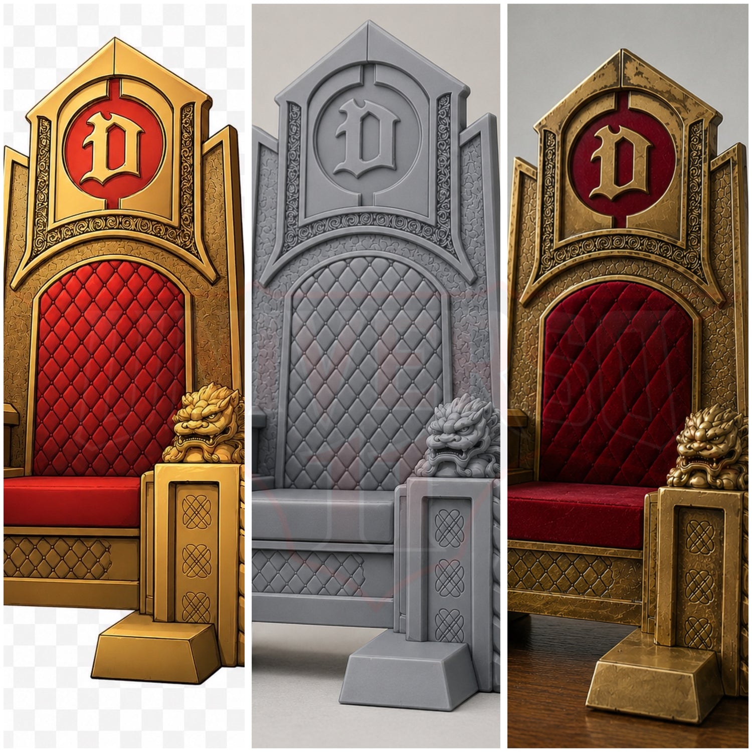 Dioramas y accesorios hechos y pintados a mano.